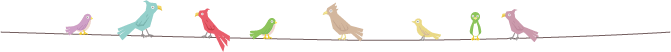 鳥のイラストライン