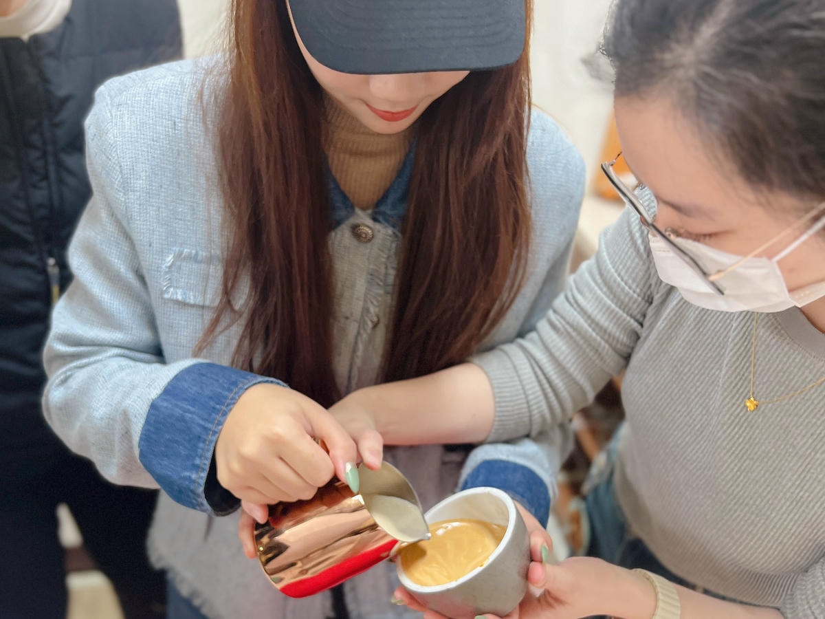 [ 咖啡拉花體驗 ] 汪喵咖啡教學 桃園中壢 中壢拉花體