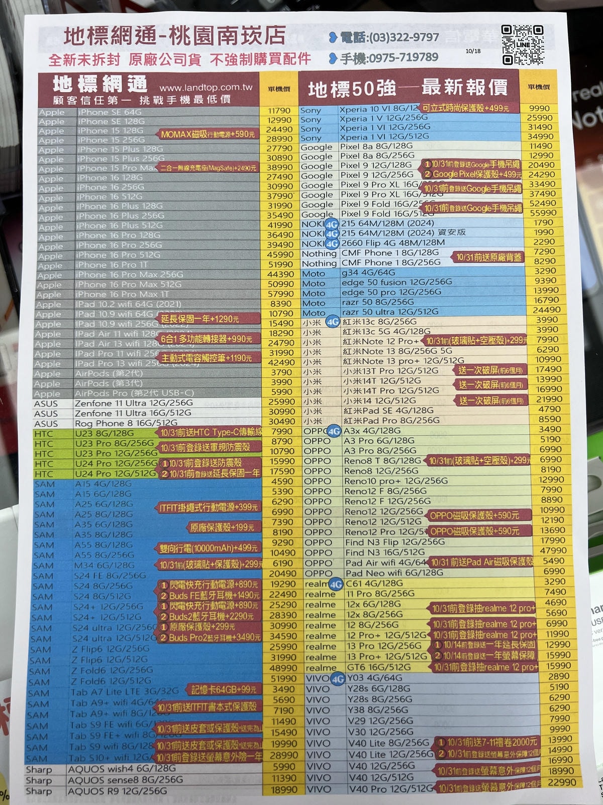 [ 桃園手機行推薦 ] 地標網通-南崁店 iPhone1