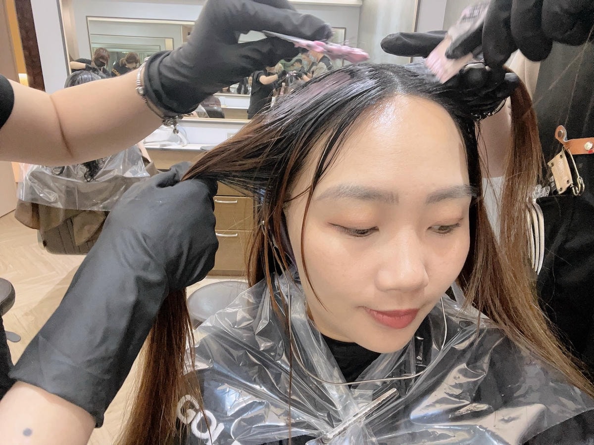 [台北中山區染髮推薦 ]Narciss Hair布丁頭漂後