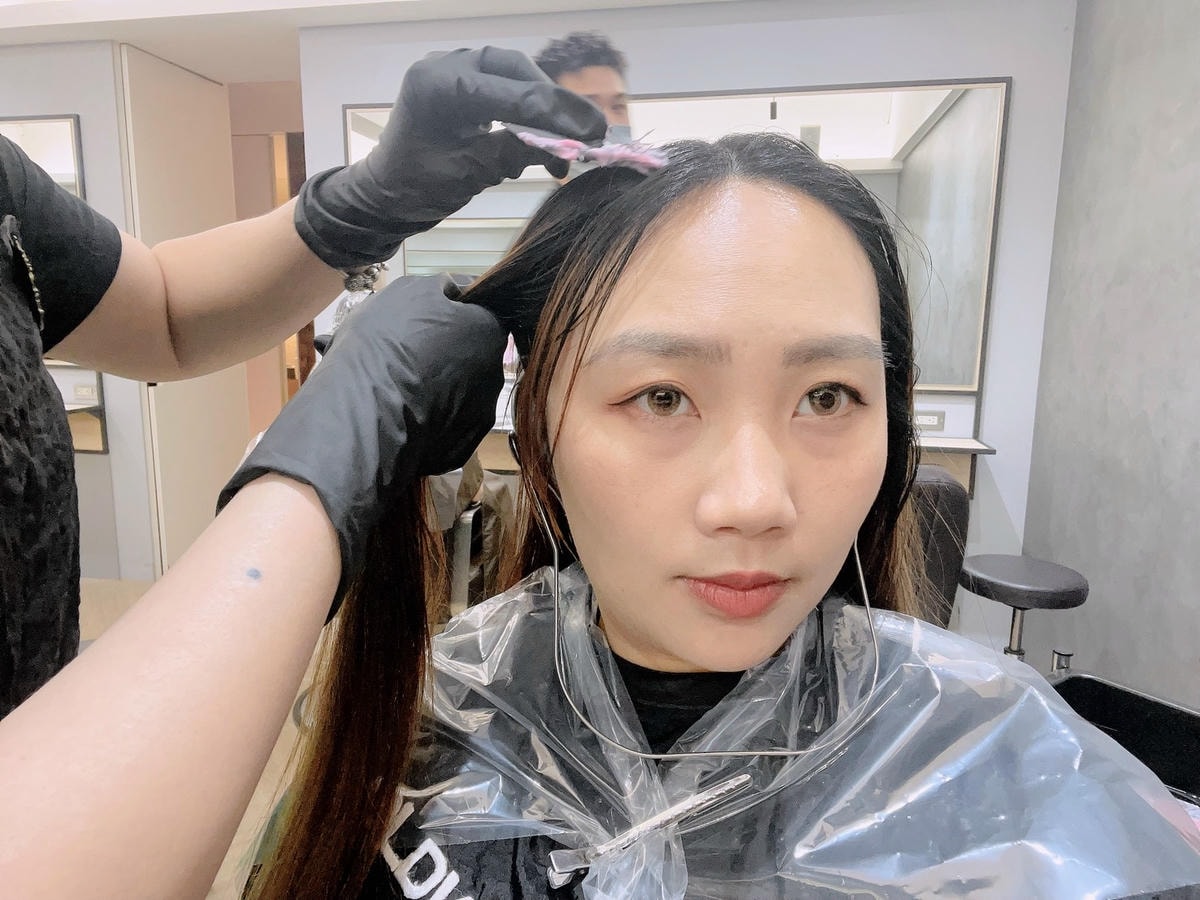 [台北中山區染髮推薦 ]Narciss Hair布丁頭漂後