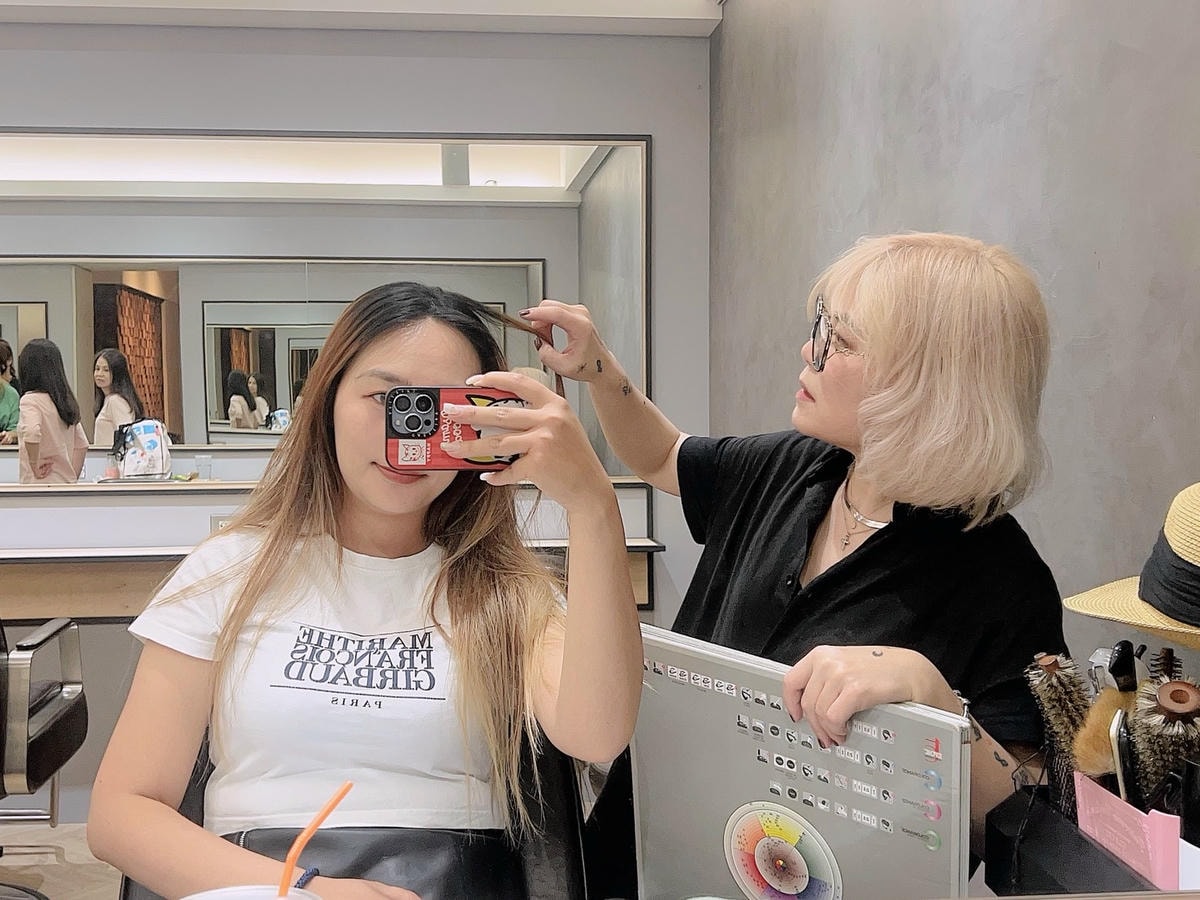 [台北中山區染髮推薦 ]Narciss Hair布丁頭漂後