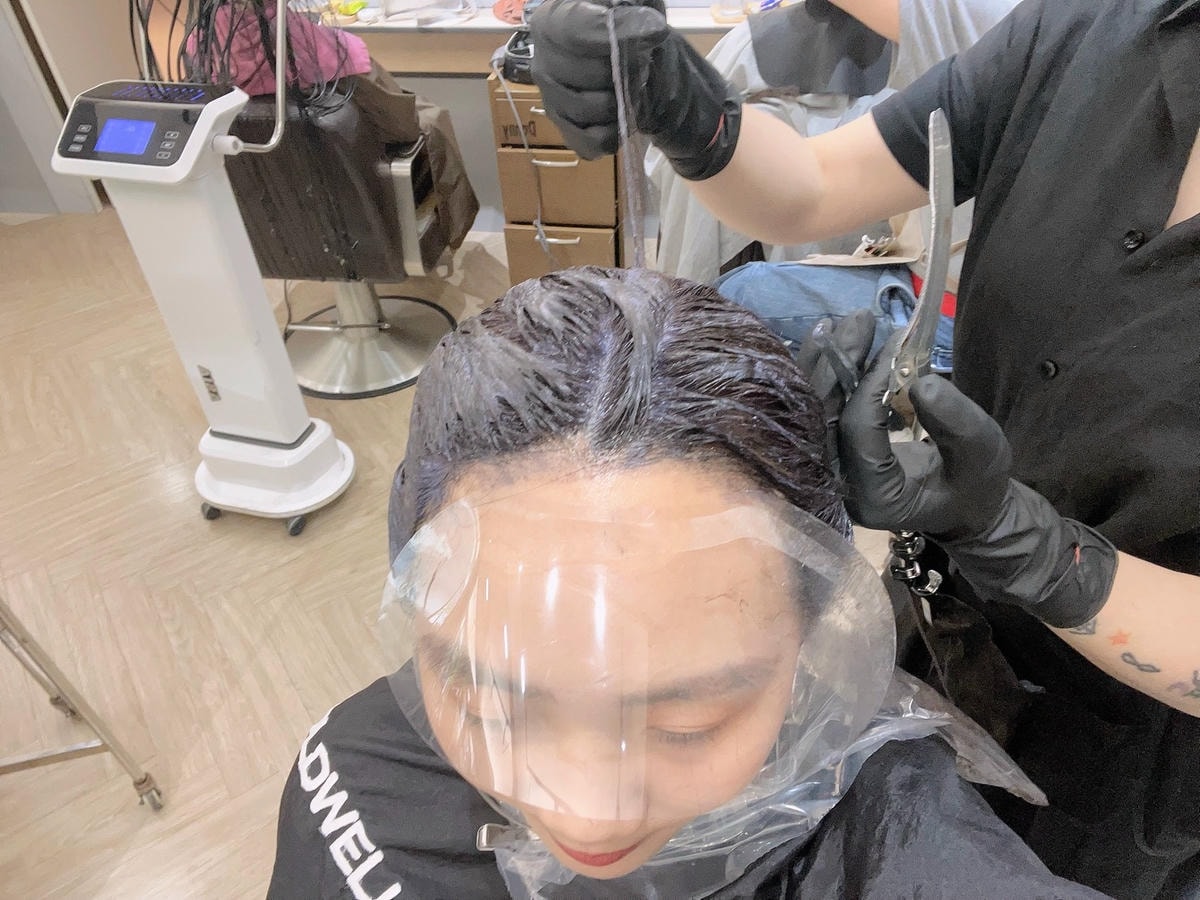 [台北中山區染髮推薦 ]Narciss Hair布丁頭漂後